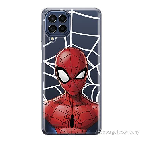 ERT GROUP mobiltelefonfodral för Samsung M33 5G originalt och officiellt licensierat Marvel mönster Spider Man 012 optimalt anpassad till formen på mobiltelefonen, gedeeltelijk transparant 5905511341299