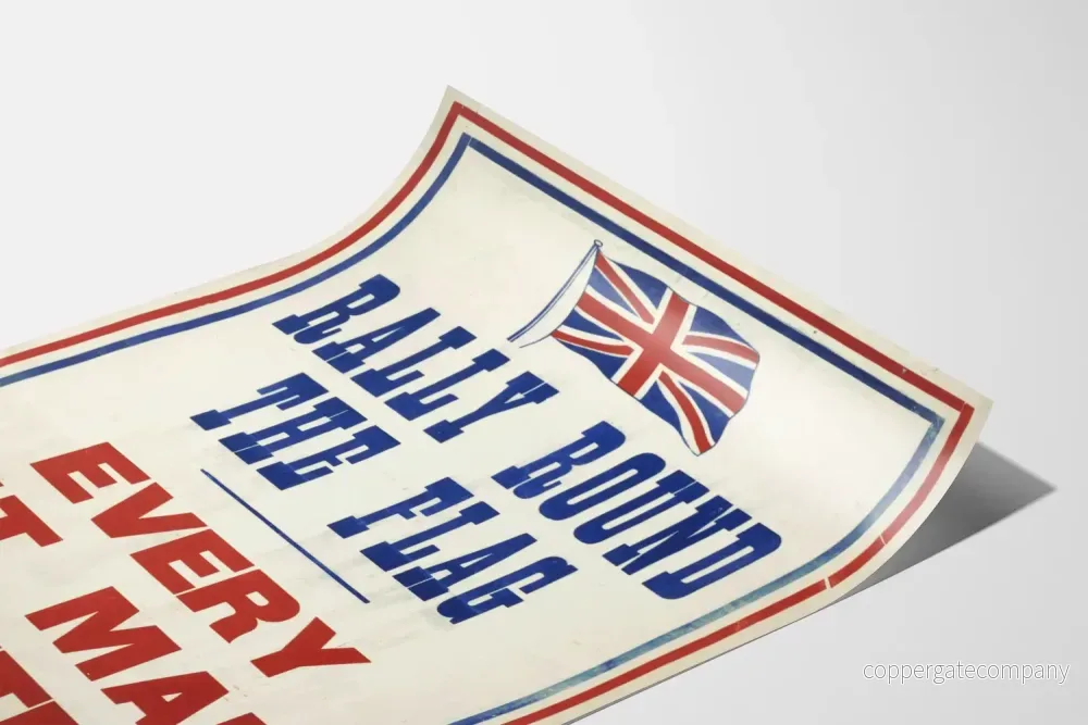 Vintage militär dekorativ poster med brittisk flagga - Bild 3