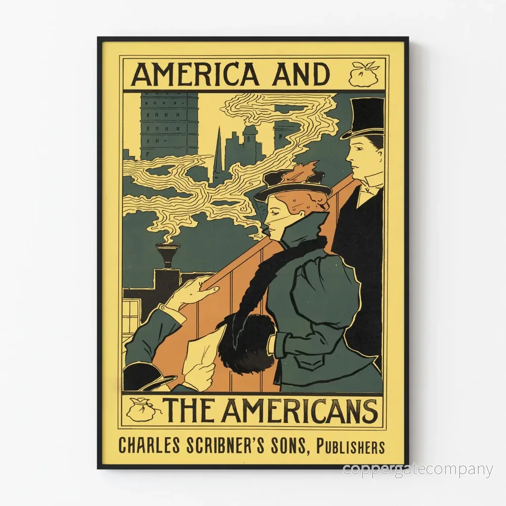 Vintageposter America and The Americans för väggdekoration