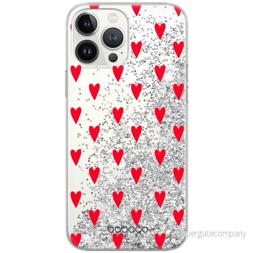 ERT GROUP mobiltelefonfodral för Apple Iphone 11 PRO originalt och officiellt licensierat Babaco mönster Hearts 004 Vit optimalt anpassad till formen på mobiltelefonen, med glitter overflow effekt 5904805014130
