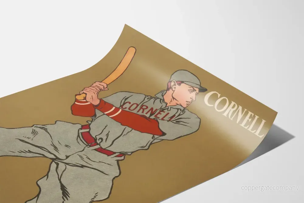 Vintageposter av basebollspelare Cornell 1908 - Bild 3