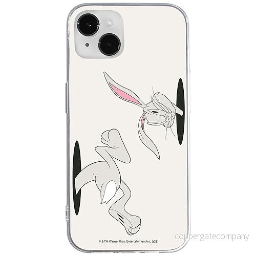 ERT GROUP mobiltelefonfodral för Iphone 14 PLUS originalt och officiellt licensierat Looney Tunes mönster Bugs 016 optimalt anpassad till formen på mobiltelefonen, fodral tillverkad av TPU plast 5905795079895
