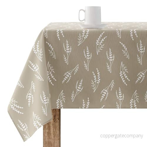 BELUM Mantel 300x140 cm Fläckfri 100 % hartsad bomull, bordsduk, vaxduk, tvättbar, fläckborttagningsmedel Flytande avvisande 8434563832655