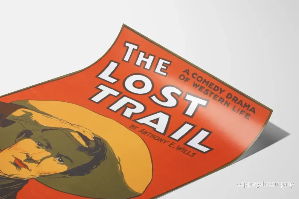 Vintageposter The Lost Trail - Väggdekoration Western - Bild 3