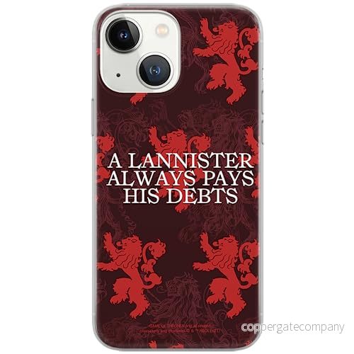 ERT GROUP mobiltelefonfodral för Iphone 13 MINI originalt och officiellt licensierat Game of Thrones mönster 018 Vit optimalt anpassad, fodral tillverkad av TPU plast 5903932850925