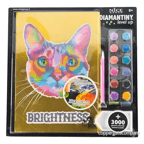 DIAMANTINY Level Up Nice Group Creative Art, Diamond Painting Kit skapar mosaik, POP, Katt 8056779960054
