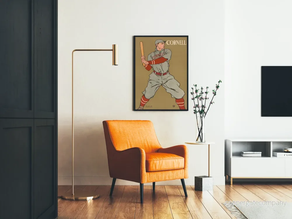 Vintageposter av basebollspelare Cornell 1908 - Bild 2