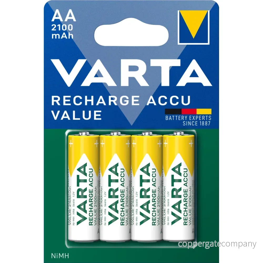Varta Uppladdningsbar Accu Value AA 2100mAh 4 Pack 4008496625321