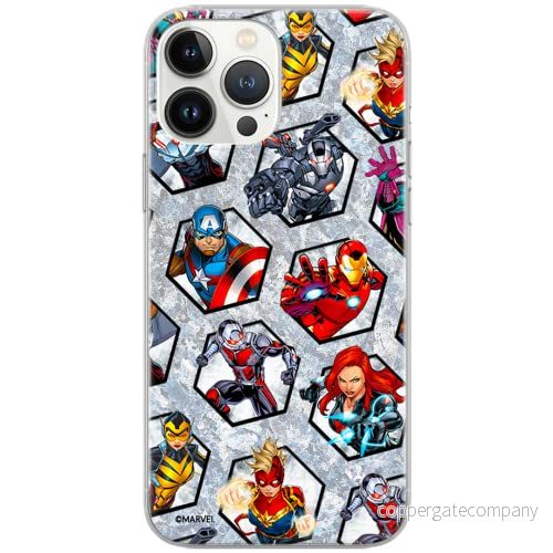 ERT GROUP mobiltelefonfodral för Apple Iphone 11 PRO MAX originalt och officiellt licensierat Marvel mönster Avengers 023 Vit anpassad till formen på mobiltelefonen, fodral tillverkad av TPU plast 5903537100388