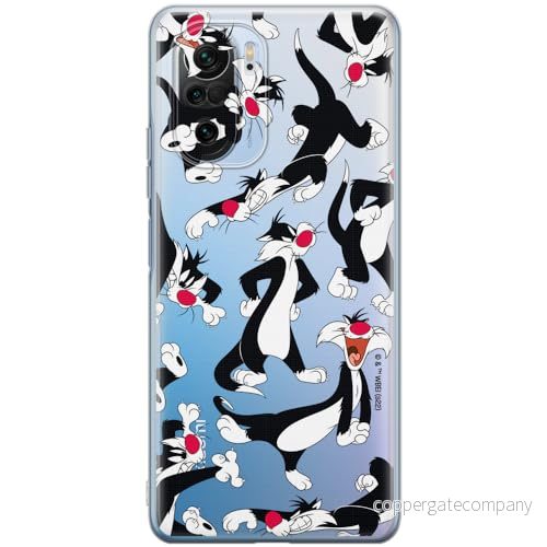 ERT GROUP mobiltelefonfodral för Xiaomi MI 11i/ REDMI K40/K40 PRO/POCO F3/ F3 PRO originalt och officiellt licensierat Looney Tunes mönster Sylvester 006, gedeeltelijk transparant 5905511653286