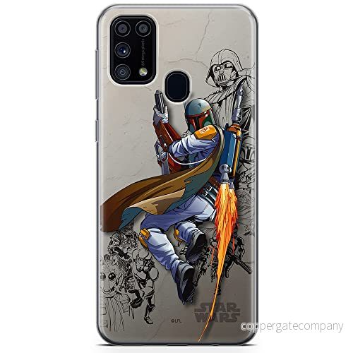 ERT GROUP mobiltelefonfodral för Samsung M31 originalt och officiellt licensierat Star Wars mönster Boba Fett 003 optimalt anpassad till formen på mobiltelefonen, fodral tillverkad av TPU plast 5904805482540