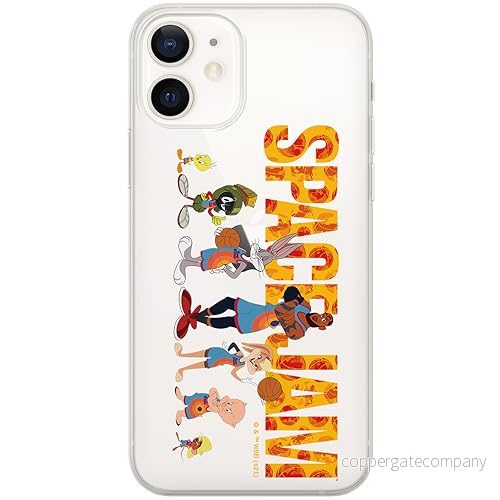 ERT GROUP mobiltelefonfodral för Iphone 12 Mini originalt och officiellt licensierat Looney Tunes mönster Space Jam 006 optimalt anpassad till formen på mobiltelefonen, gedeeltelijk transparant 5905511027070