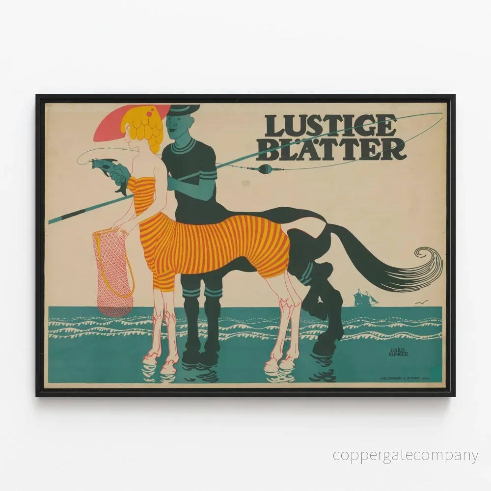 Vintageposter Lustige Blätter av Julius Klinger