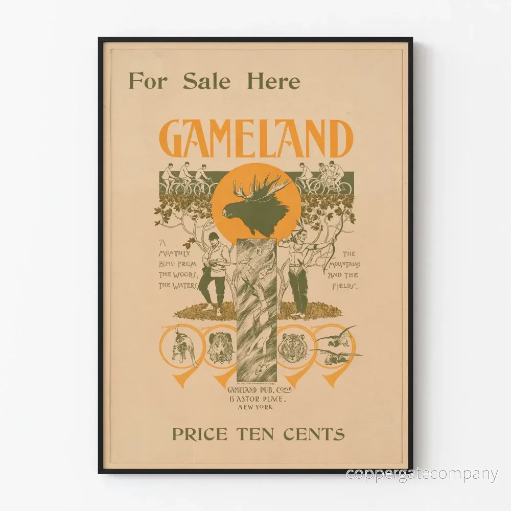 Vintage Gameland-Poster – Naturlig väggdekoration för äventyr