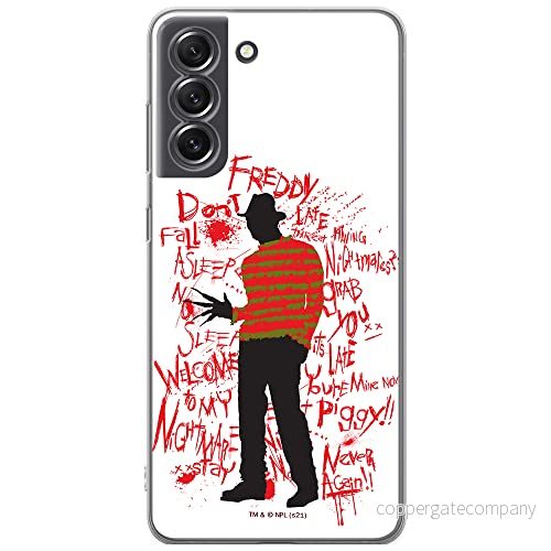 ERT GROUP mobiltelefonfodral för Samsung S21 FE originalt och officiellt licensierat Horror mönster Nightmare of Elm Street 010 anpassad till formen på mobiltelefonen, fodral tillverkad av TPU plast 5905511093921