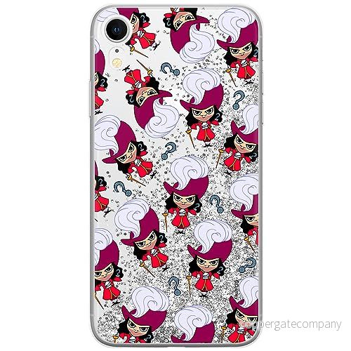 ERT GROUP mobiltelefonfodral för Apple Iphone XR originalt och officiellt licensierat Disney mönster James Hook 002 optimalt anpassad till formen på mobiltelefonen, med glitter overflow effekt 5905131446442