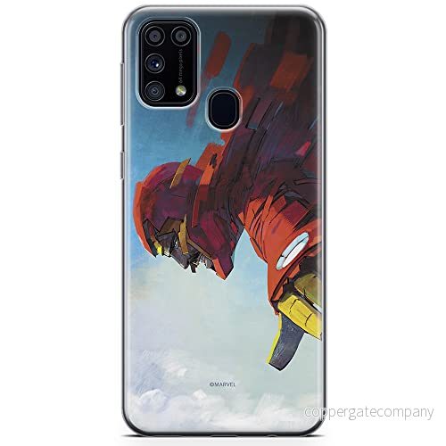 ERT GROUP mobiltelefonfodral för Samsung M31 originalt och officiellt licensierat Marvel mönster Iron Man 015 optimalt anpassad till formen på mobiltelefonen, fodral tillverkad av TPU plast 5904805481437