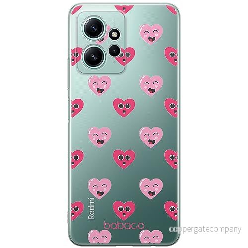 ERT GROUP mobiltelefonfodral för Xiaomi REDMI NOTE 12 4G originalt och officiellt licensierat Babaco mönster Hearts 006 optimalt anpassad till formen på mobiltelefonen, gedeeltelijk transparant 5905511943424