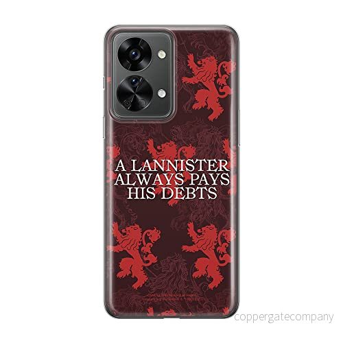 ERT GROUP mobiltelefonfodral för Oneplus NORD 2T 5G originalt och officiellt licensierat Game of Thrones mönster 018 optimalt anpassad till formen på mobiltelefonen, fodral tillverkad av TPU plast 5905511270193