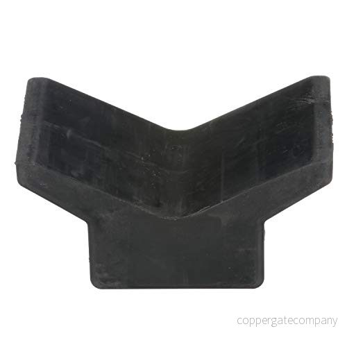 Attwood 11202 1 Båtsläp gummi bågstopp V Block, svart, 10 cm x 48903112024