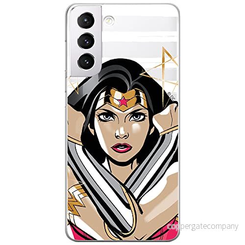 ERT GROUP mobiltelefonfodral för Samsung S21 originalt och officiellt licensierat DC mönster Wonder Woman 003 optimalt anpassad till formen på mobiltelefonen, gedeeltelijk transparant 5903932376890
