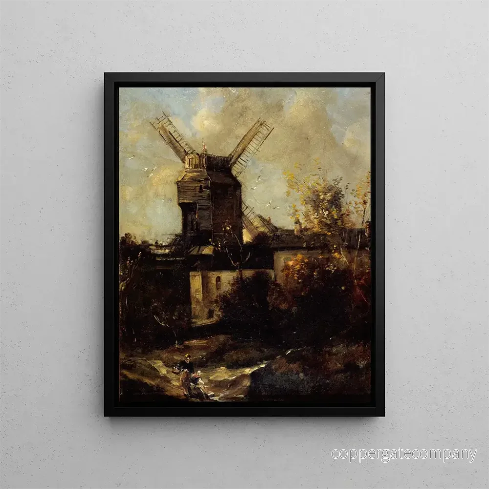 Målning Le Moulin de la Galette, Montmartre - Antoine Vollon | Konsttryck