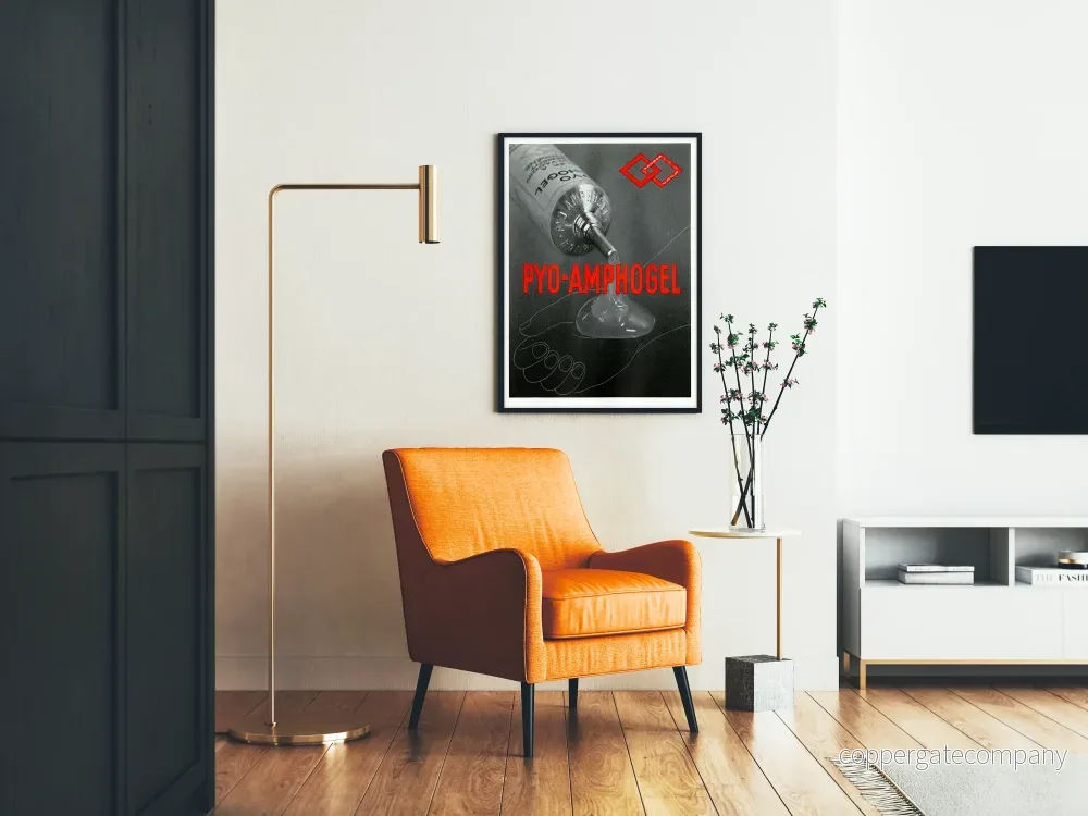 Vintageposter PYO-AMPHOGEL retro väggdekoration - Bild 2
