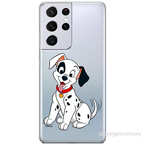 ERT GROUP mobiltelefonfodral för Samsung S21 ULTRA originalt och officiellt licensierat Disney mönster Dalmatian 006 Vit optimalt anpassad till formen på mobiltelefonen, gedeeltelijk transparant 5904805885945