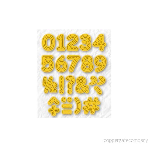 Nellie's Choice Shape Dies Alfabet Siffror 23 Cutting och Skärschablon på 1,1 x 0,9 cm för Korttillverkning, Pyssel, Scrapbooking, Hantverk DIY Lämplig Stansmaskiner 8720512092912