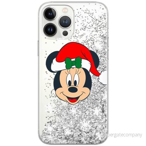 ERT GROUP mobiltelefonfodral för Apple Iphone 12 Mini originalt och officiellt licensierat Disney mönster Minnie 061 Vit optimalt anpassad till formen på mobiltelefonen, med glitter overflow effekt 5903040379561