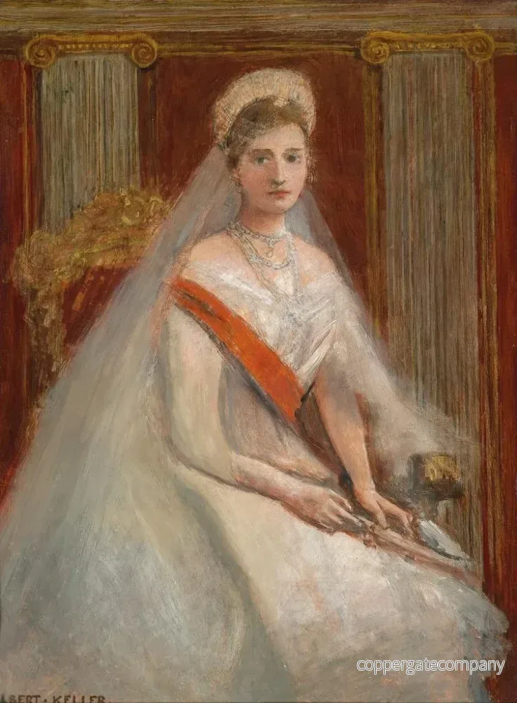 Målning av porträtt av tsarinnan Alexandra Fjodorovna - Albert von Keller | Konsttryck - Bild 2
