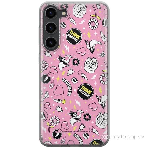 ERT GROUP mobiltelefonfodral för Samsung S23 PLUS originalt och officiellt licensierat Looney Tunes mönster 027 anpassad till formen på mobiltelefonen, fodral tillverkad av TPU plast 5905795132804