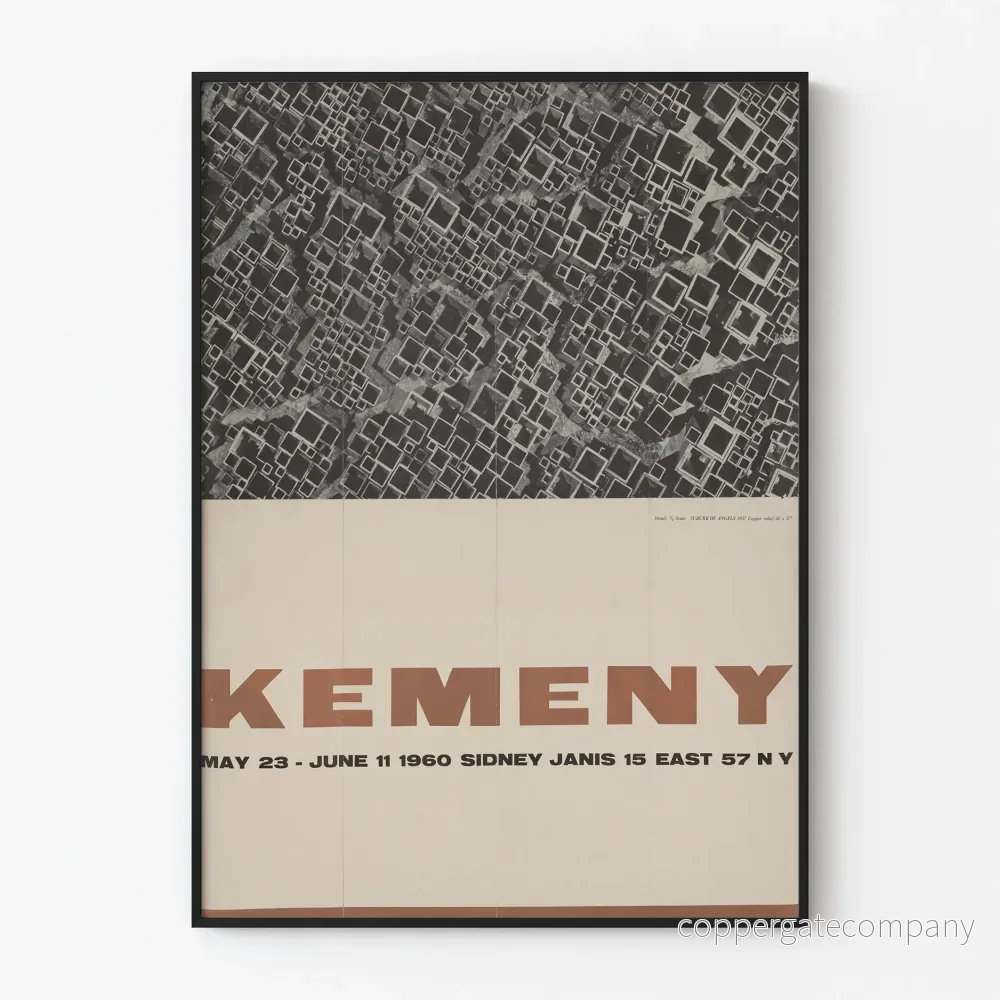 Kemeny utställningsposter 1960 - Vintage väggdekoration