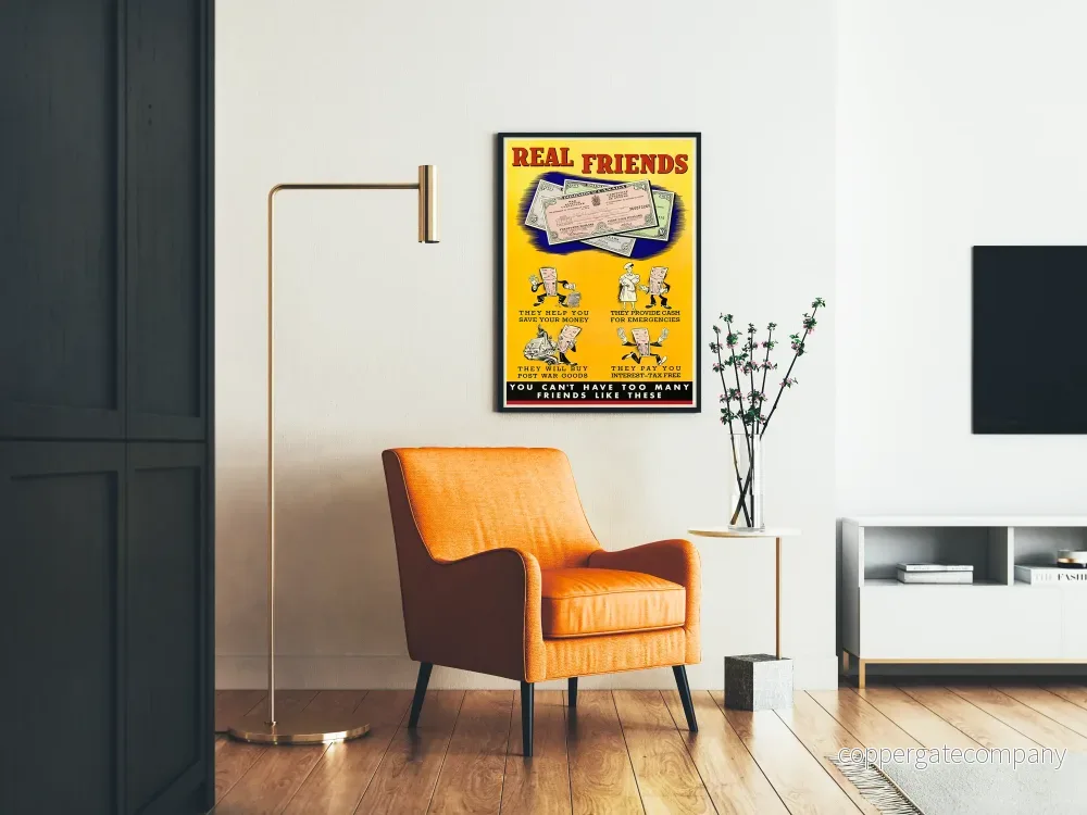 Vintageposter Real Friends - Kanadensiskt krigsbesparingsprogram - Bild 2