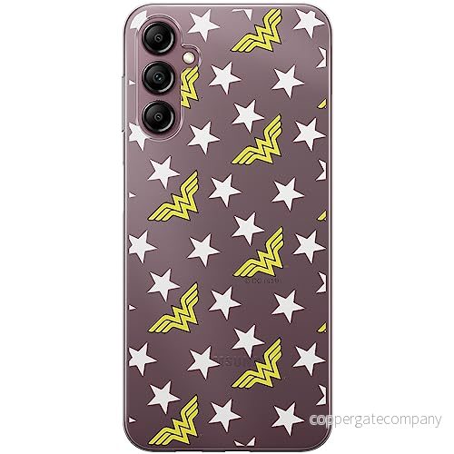 ERT GROUP mobiltelefonfodral för Samsung A14 4G/5G originalt och officiellt licensierat DC mönster Wonder Woman 007 optimalt anpassad till formen på mobiltelefonen, gedeeltelijk transparant 5905511820824