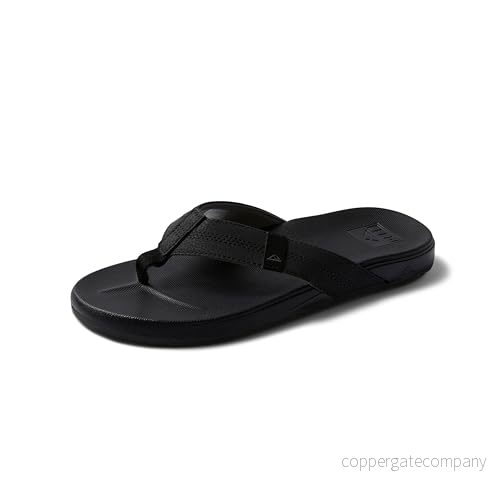 Reef Phantom Slipins, Storlek: 47, Black Förstklassig skinnimitation 194097678713