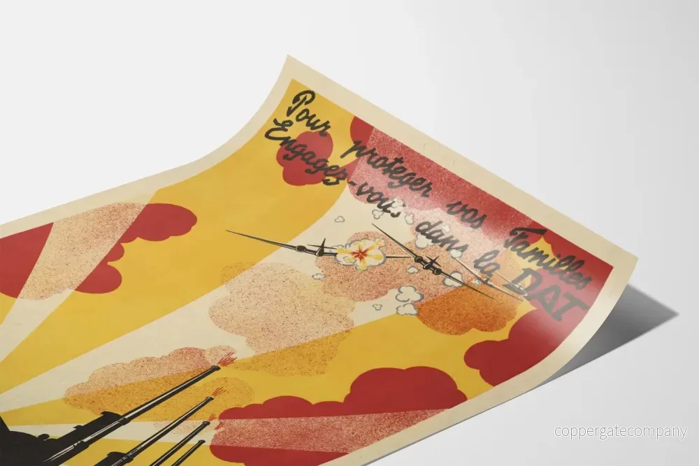 Vintage rekryteringsposter för militär försvar för luftförsvar DAT Vichy - Bild 3