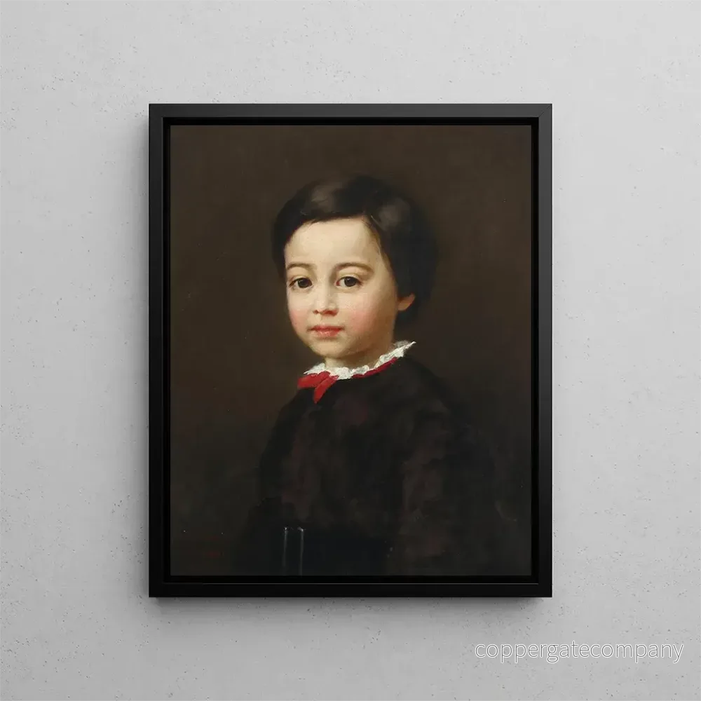 Målning Porträtt av en pojke - Adalbert Begas
