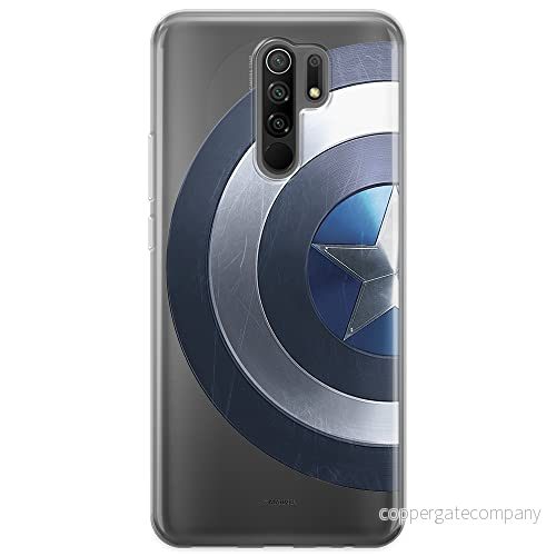 ERT GROUP mobiltelefonfodral för Xiaomi REDMI 9 originalt och officiellt licensierat Marvel mönster Captain America 006 optimalt anpassad till formen på mobiltelefonen, gedeeltelijk transparant 5903040288337