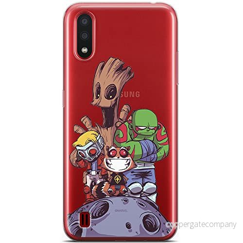 ERT GROUP mobiltelefonfodral för Samsung A01 originalt och officiellt licensierat Marvel mönster Guardians of the Galaxy 017 optimalt anpassad till formen på mobiltelefonen, gedeeltelijk transparant 5904805431159