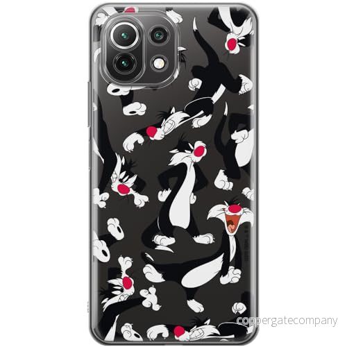 ERT GROUP mobiltelefonfodral för Xiaomi 11 LITE 4G / 5G originalt och officiellt licensierat Looney Tunes mönster Sylvester 006 anpassad till formen på mobiltelefonen, gedeeltelijk transparant 5905511652692