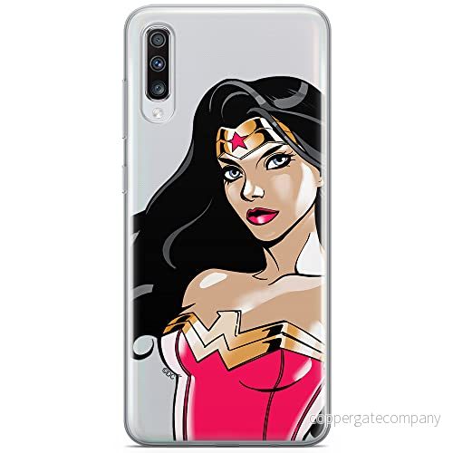 ERT GROUP mobiltelefonfodral för Samsung A70 originalt och officiellt licensierat DC mönster Wonder Woman 004 optimalt anpassad till formen på mobiltelefonen, gedeeltelijk transparant 5902980473315