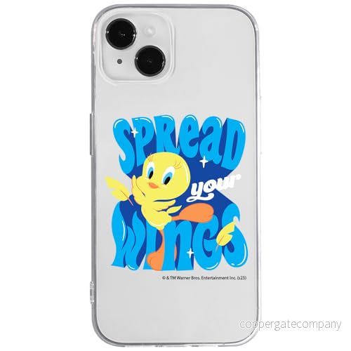 ERT GROUP mobiltelefonfodral för Iphone 14 PLUS originalt och officiellt licensierat Looney Tunes mönster Tweety 014 optimalt anpassad till formen på mobiltelefonen, gedeeltelijk transparant 5905795096854