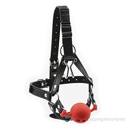 Bondage Masters Huvuddel av silikon med näskrok, röd 5051157047016