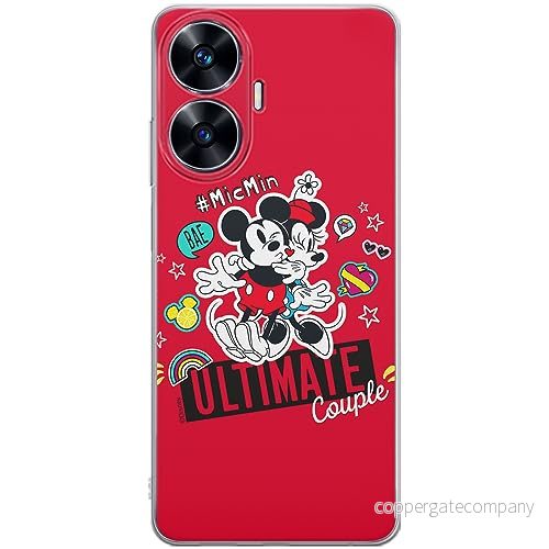 ERT GROUP mobiltelefonfodral för Realme C55 originalt och officiellt licensierat Disney mönster Mickey & Minnie 012 optimalt anpassad till formen på mobiltelefonen, fodral tillverkad av TPU plast 5905511857738