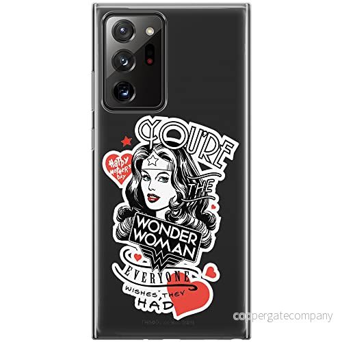 ERT GROUP mobiltelefonfodral för Samsung GALAXY NOTE 20 ULTRA originalt och officiellt licensierat DC mönster Wonder Woman 014 optimalt anpassad till formen på mobiltelefonen, gedeeltelijk transparant 5903040361740