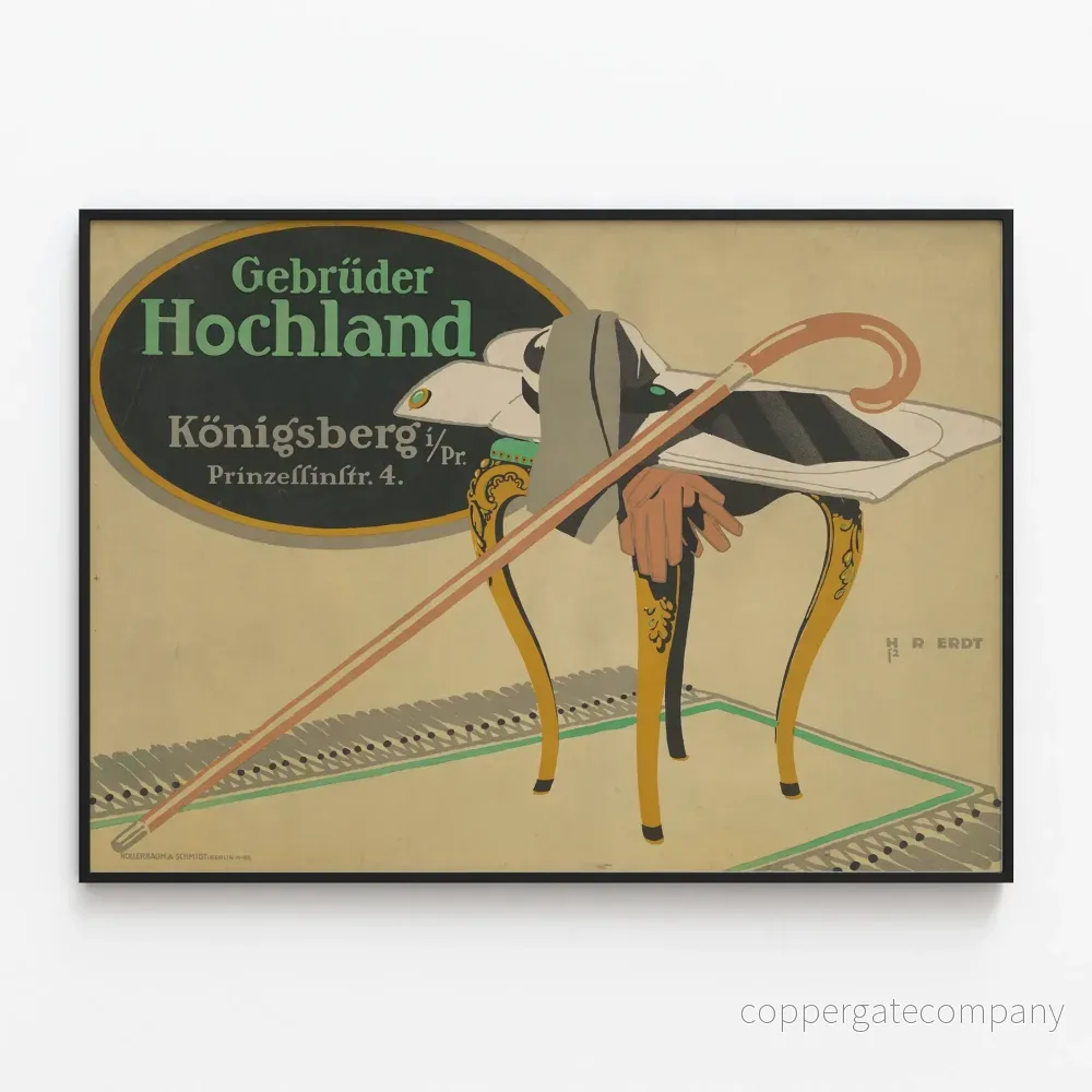 Vintageposter Gebrüder Hochland Königsberg Prinzessinstr. 4