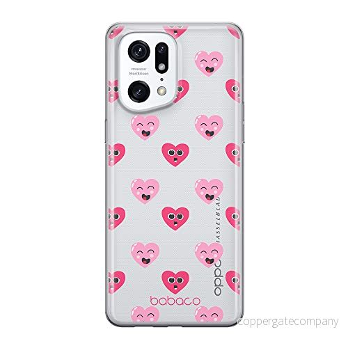 ERT GROUP mobiltelefonfodral för Oppo FIND X5 PRO originalt och officiellt licensierat Babaco mönster Hearts 006 optimalt anpassad till formen på mobiltelefonen, gedeeltelijk transparant 5905511408985