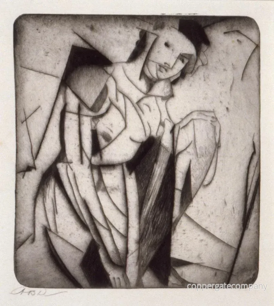 Målning Figur i glas - Arthur Bowen Davies | Konsttryck - Bild 2