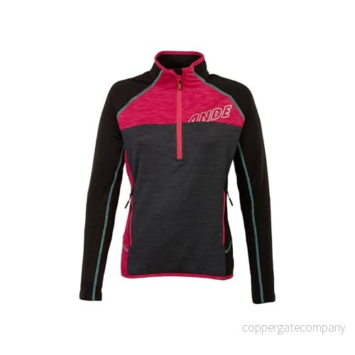 Ande W32002 C580 KVALIDO Lady Half Zip Lång Tröja Dam Antracit/Svart Storlek S 8051203013023